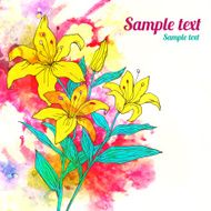 Floral watercolor background N2