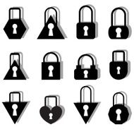 Set of metal locks