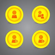 Set of glossy internet icons