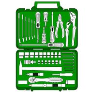 different tools in a box