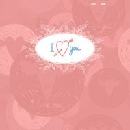 Romantic vector card in vintage style N2
