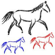 horses outlines