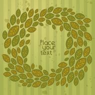 Abstract background of green leaves in a spiral pattern