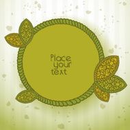 Abstract background of leaves on the green frame
