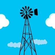 Water pumping windmill