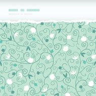 Blossoming Branches Horizontal Torn Seamless Pattern Background