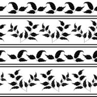Seamless plants silhouettes and lines
