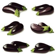 set of aubergine