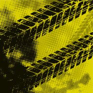 Yellow tire track background N5