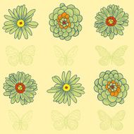 Vector flowers pattern