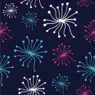 Dandelion blue pattern