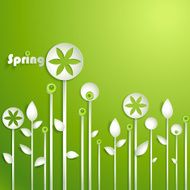 Card with vector stylized flowers