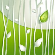 Card with vector stylized plants