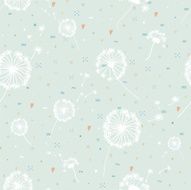 Seamless dandelion pattern