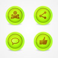 Set of glossy social icons