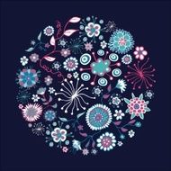 Spring flowers circle