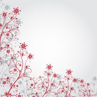 Red grunge flower