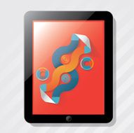 Modern and abstract design on ipad