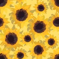 sunflower flower seamless pattern N2