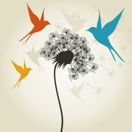 Birds a flower N2