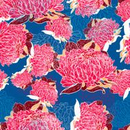 Seamless texture with pink flowers