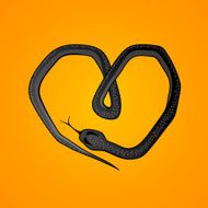 snake in the form of a heart N4