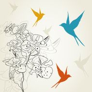 Birds a flower N3