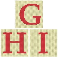 Knitted letters N6