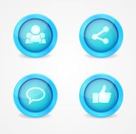 Set of glossy social icons N2