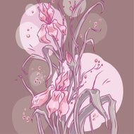 Hand-drawing flower N2