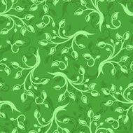 Seamless pattern with branches and leaves Vector illustration