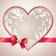 romantic floral heart wedding invitation N2