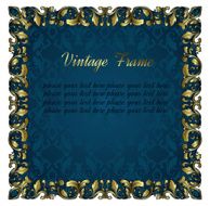 Vintage frame and seamless pattern N3