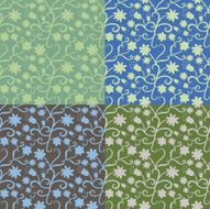 set of floral patterns N4