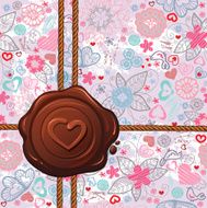 Wax seal with heart N2