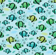 Pattern with fish (seamless)