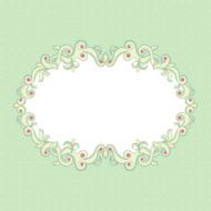 green floral frame