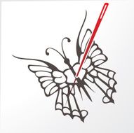 Male Butterfly With Red Needle