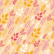Autumn Leaves In The Wind Seamless Pattern