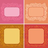 Set abstract floral backgrounds N4