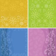 Set abstract floral backgrounds N5