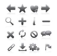 Internet Icons Set Silhouette Series N2
