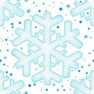 Christmas pattern with graphic snow