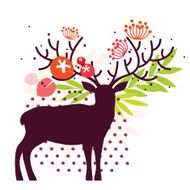 Floral deer