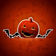 halloween pumpkin and bats N3
