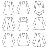 set of fashionable dresses N2