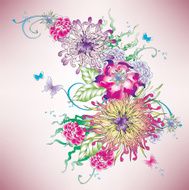 Vector flowers composition N2