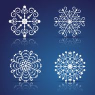 Decorative vector snowflakes set