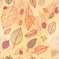Autumn falling leaves seamless background