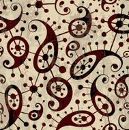 seamless pattern with paisley and grunge
